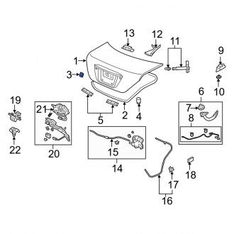 New OEM Genuine Acura, Deck Lid Seal - Part # 74827S5AA00