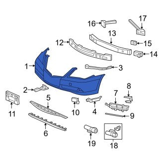 New OEM Genuine Acura, Front Bumper Cover - Part # 04711SJAA91ZZ