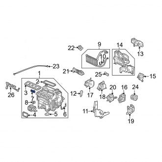 New OEM Genuine Acura, Upper HVAC Unit Case Bracket - Part # 79026SJAA01