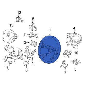 New OEM Genuine Acura, Steering Wheel - Part # 78501SJAA81ZC