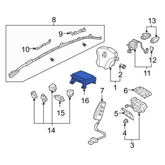 New OEM Genuine Acura, Right Air Bag Control Module - Part # 81169SJAA02