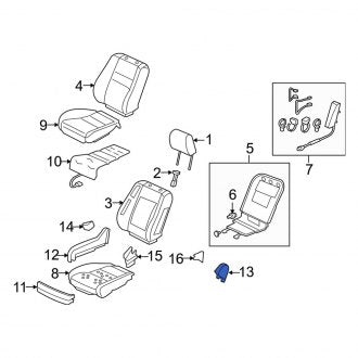 New OEM Genuine Acura, Right Inner Seat Trim Panel - Part # 81248SJAA01ZC