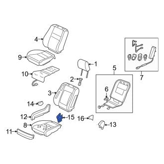 New OEM Genuine Acura, Right Outer Seat Back Recliner Adjustment Mechanism Cover - Part # 81233SJAA01ZB