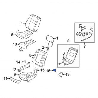 New OEM Genuine Acura, Right Inner Seat Back Recliner Adjustment Mechanism Cover - Part # 81244SJAA01ZA