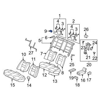 New OEM Genuine Acura, Rear Left Seat Belt Guide - Part # 82528SJAA01ZF