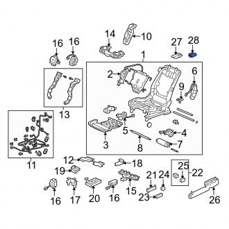 New OEM Genuine Acura, Rear Left Outer Seat Track Cover - Part # 81595SJAA01ZA