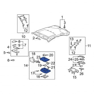 New OEM Genuine Acura, Upper Center Console - Part # 36600SJAA41ZB