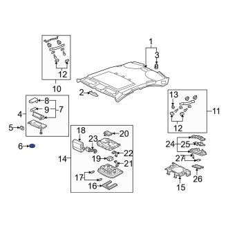 New OEM Genuine Acura, Sun Visor Cap - Part # 83236SEA003ZW