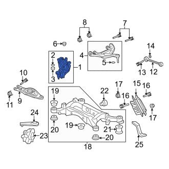 New OEM Genuine Acura, Rear Right Suspension Knuckle - Part # 52210SJA010