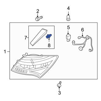 New OEM Genuine Acura, Tail Light Housing Clip - Part # 91560S9AA11