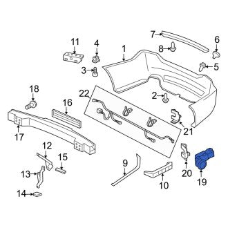 New OEM Genuine Acura, Rear Inner Parking Aid Sensor - Part # 39690TM0H01ZQ