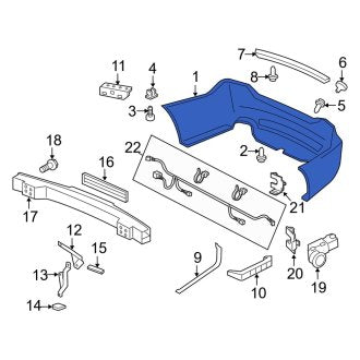 New OEM Genuine Acura, Rear Bumper Cover - Part # 04715SJAA81ZZ