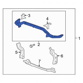 New OEM Genuine Acura, Front Upper Radiator Support Tie Bar - Part # 04602STKA01ZZ