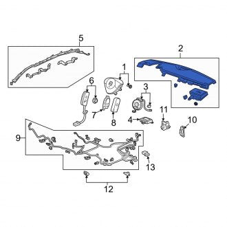 New OEM Genuine Acura, Upper Instrument Panel Air Bag - Part # 77820STKA80ZA