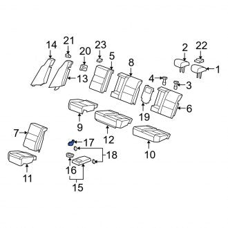 New OEM Genuine Acura, Rear Seat Hinge Cover - Part # 82988STKA01ZB