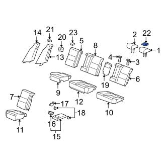 New OEM Genuine Acura, Rear Center Seat Belt Guide - Part # 82913STKA01ZB