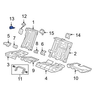 New OEM Genuine Acura, Rear Folding Seat Lock Striker - Part # 82225STKA01