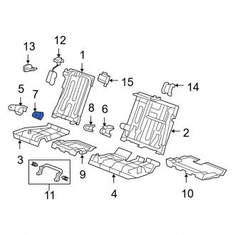 New OEM Genuine Acura, Rear Left Outer Seat Hinge Cover - Part # 82692STKA01ZC