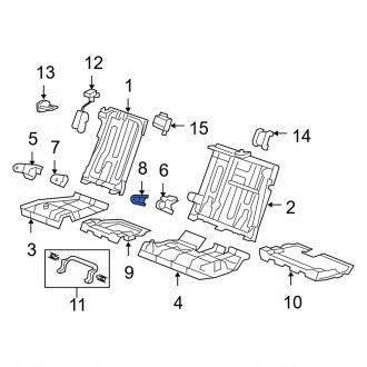 New OEM Genuine Acura, Rear Right Inner Seat Hinge Cover - Part # 82293STKA01ZA