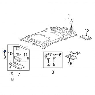 New OEM Genuine Acura, Sun Visor Cover - Part # 83236SEA003ZA