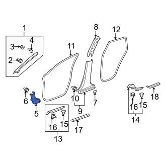 New OEM Genuine Acura, Right Kick Panel Trim - Part # 83113STKA00ZB