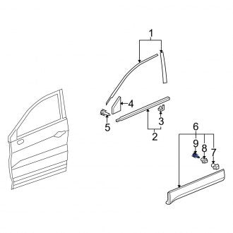 New OEM Genuine Acura, Door Molding Screw - Part # 93901221J0