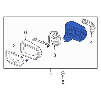 New OEM Genuine Acura, Front Left Door Mirror - Part # 76250STKA01ZE