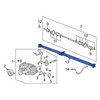 New OEM Genuine Acura, Rear Drive Shaft - Part # 40100STKA02