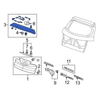 New OEM Genuine Acura, Rear Spoiler - Part # 74900STKA03ZJ