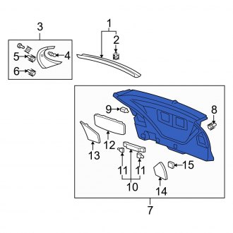 New OEM Genuine Acura, Rear Lower Liftgate Trim - Part # 74890STKA01ZL