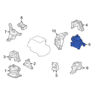 New OEM Genuine Acura, Rear Engine Mount - Part # 50810TX4A01