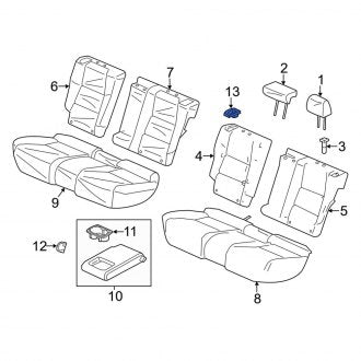 New OEM Genuine Acura, Right Seat Latch Cover - Part # 82228TM8A01ZJ