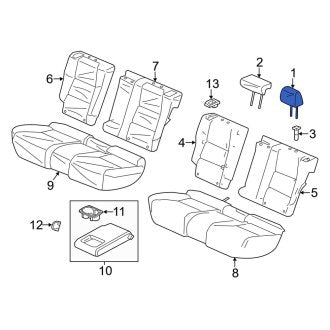 New OEM Genuine Acura, Rear Outer Headrest - Part # 82140TX4A02ZB