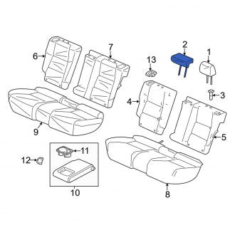 New OEM Genuine Acura, Rear Center Headrest - Part # 82940TX4A01ZB