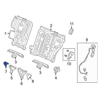 New OEM Genuine Acura, Rear Right Seat Hinge Cover - Part # 82293STKA01ZD