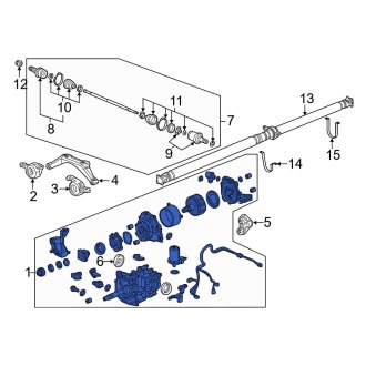 New OEM Genuine Acura, Rear Drive Axle Assembly - Part # 41200R8DA51