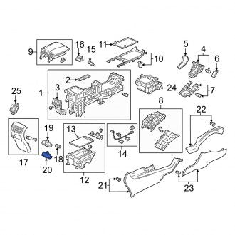 New OEM Genuine Acura, Audio Auxiliary Jack Cap - Part # 83407TJBA01ZA