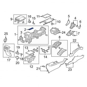 New OEM Genuine Acura, Console Mat - Part # 83417TJBA01