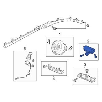 New OEM Genuine Acura, Upper Instrument Panel Air Bag - Part # 77820TJBA92