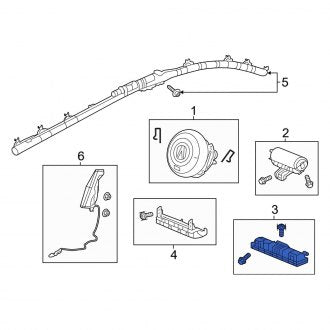 New OEM Genuine Acura, Right Lower Instrument Panel Air Bag - Part # 78960TJBA81