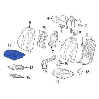 New OEM Genuine Acura, Rear Seat Cover - Part # 82131TJBA81ZA