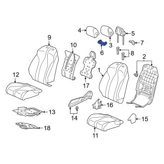 New OEM Genuine Acura, Right Headrest Cap - Part # 81148TJBA21ZB