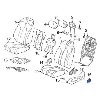 New OEM Genuine Acura, Seat Trim Panel Cap - Part # 81634TJBA21ZA