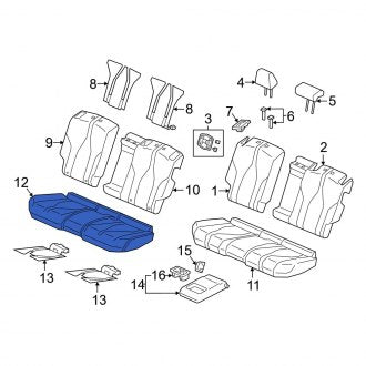 New OEM Genuine Acura, Rear Seat Cover - Part # 82131TJBA41ZB