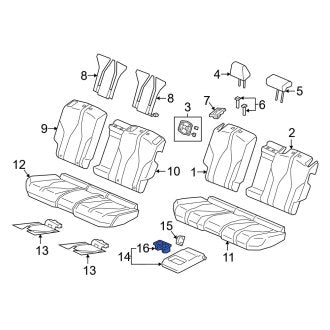 New OEM Genuine Acura, Seat Armrest Cup Holder - Part # 82184TJBA21ZB