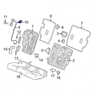 New OEM Genuine Acura, Rear Left Folding Seat Latch Release Handle - Part # 82628TJBA21ZB