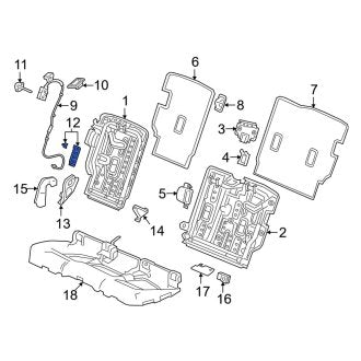 New OEM Genuine Acura, Rear Right Seat Back Recliner Adjustment Mechanism Cover - Part # 82161TJBA21ZA