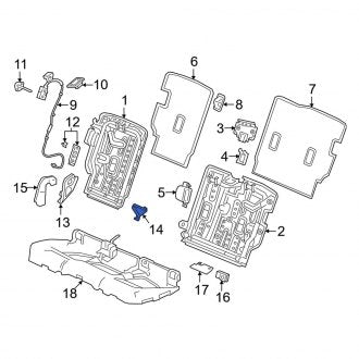 New OEM Genuine Acura, Rear Left Inner Seat Hinge Bracket - Part # 82691TJBA21