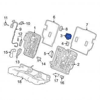 New OEM Genuine Acura, Upper Seat Back Frame Bracket - Part # 82586TJBA21