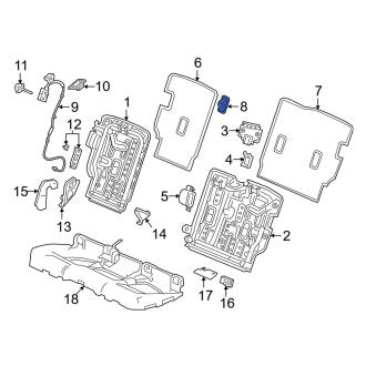 New OEM Genuine Acura, Rear Seat Belt Anchor Plate Cover - Part # 82124TV1E01ZF